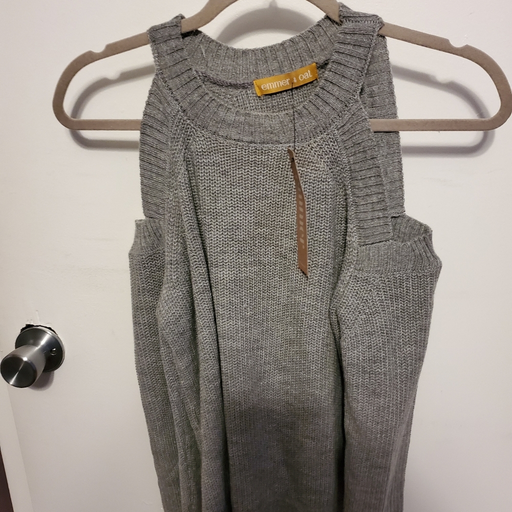 Emmer & Oat open shoulder sweater